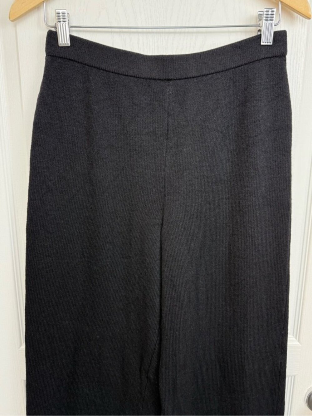St. John Caviar Santana Knit Wool Pants Size 6 Black - Picture 6 of 7
